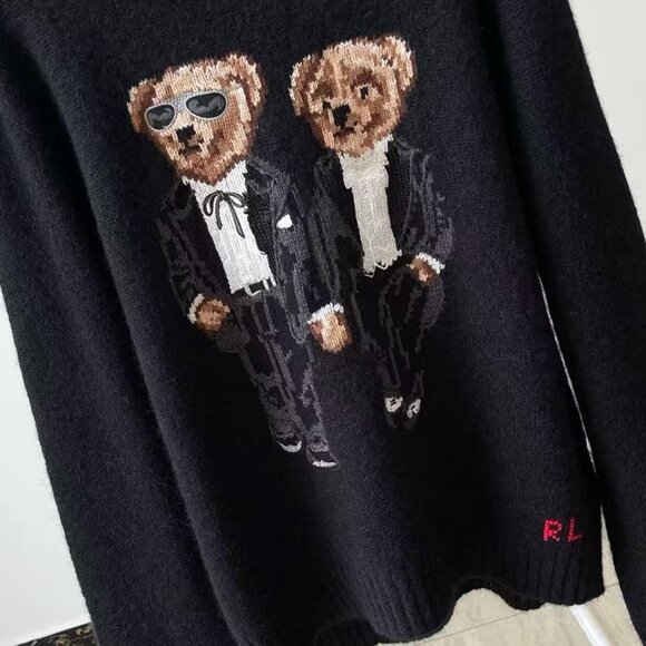 Polo Ralph Lauren Couple's cashmere sweater with bear pattern - Picture 6 of 9